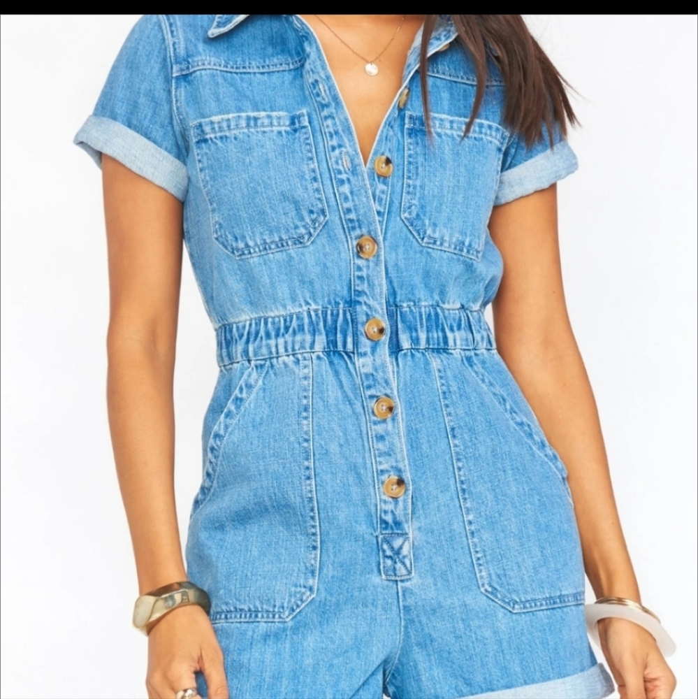 Show me your mumu sz small Denim romper